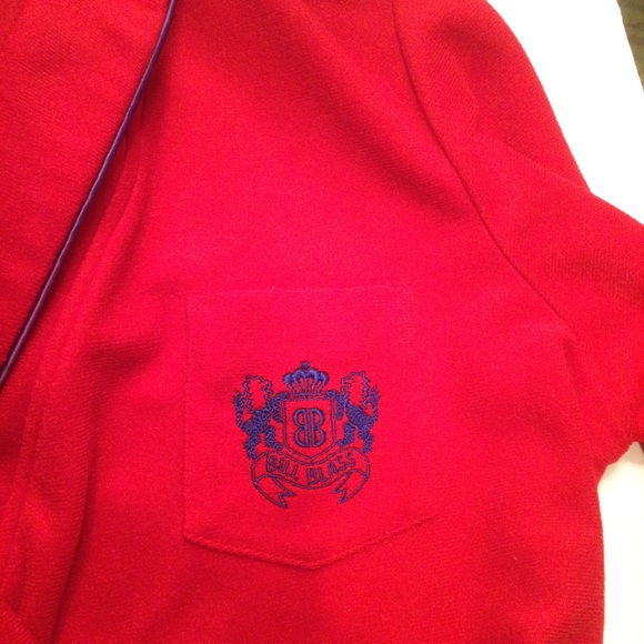 VTG Bill Blass Red Belted Wrap Robe Unisex Size Large - Picture 4 of 9